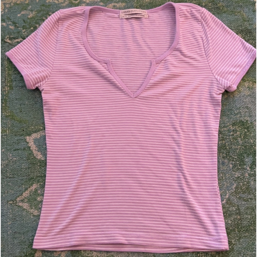 purple stripped urban outfitters tee size xs